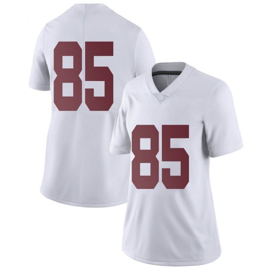 Alabama Crimson Tide Women's Charlie Scott #85 No Name White NCAA Nike Authentic Stitched College Football Jersey BV16E73NW